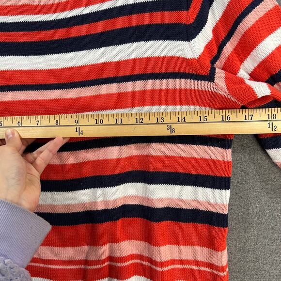 Candace Cameron Bure Summer Sweater with Puff Sleeve Cherry Size XXS - Picture 6 of 8